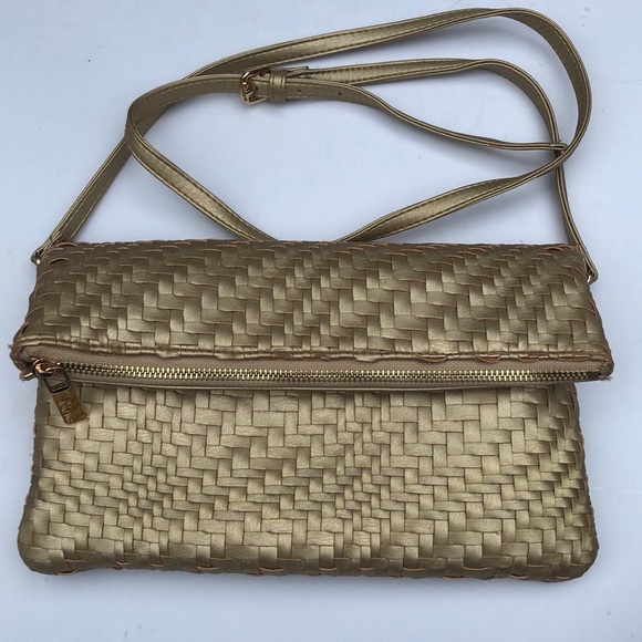 leather clutch w/ shoulder strap - Picture 3 of 7